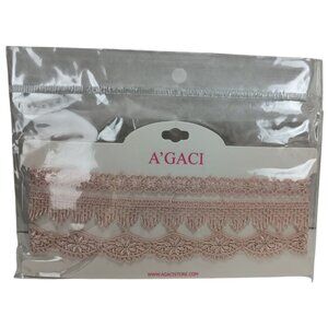 New A'gaci Women's Adjustable Length Pink Triple Pack Of Lace Choker Necklaces